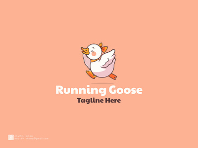 Running Goose company duck duck logo goose goose logo graphic design illustration logo logo design minimal modern logo