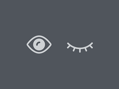 Monitoring on / Monitoring off design design system eye icon icons illustration lashes monitoring pictogram product product design security surveillance ui