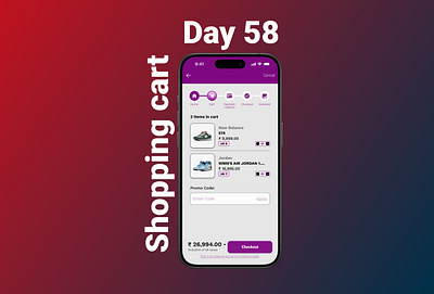 Day #058 Prompt: Shopping cart #DailyUI #Figma #UIdesign ui