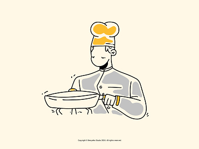 Chef Handdrawn Illustration chef design graphic design handdrawn illustration job labour profession ui vector