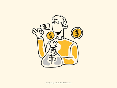 Businessman Handdrawn Illustration businessman design financial graphic design handdrawn illustration job labour money profession ui vector wealth