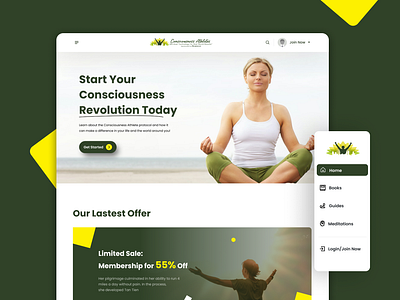 Yoga Training Website branding design graphic design homepage landing page logo meditation ui ux webdesign yoga yoga training