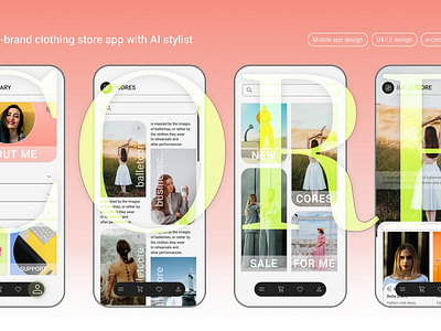 UXUI design for clothing store mobile app. UX research competetive analysis mobile app ui user experience user persona user story usm ux ux research