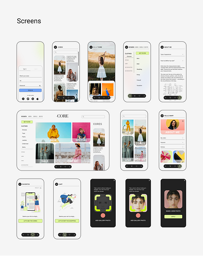 UI design - mobile app for clothing store components human design mobile application ui ui design ui kit user interface