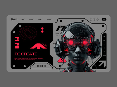 Cyberpunk concept cyberpunk design futuristic graphic design illustration minimalism robot scifi ui киберпанк