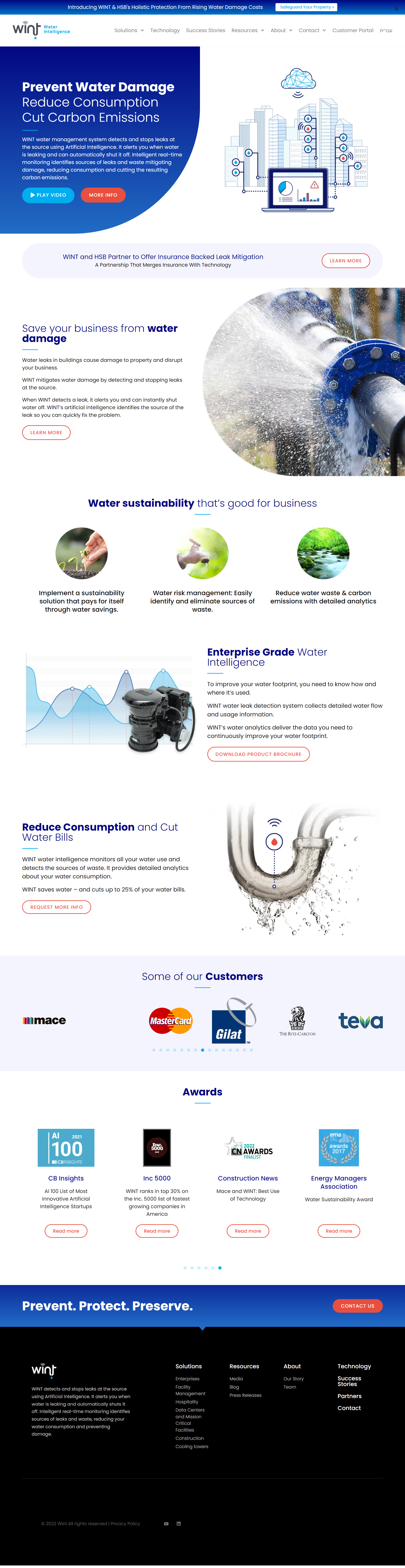 Wint Technology website custom website design elementor elementor pro landing page pro plugin responsive website technology website web design web development website