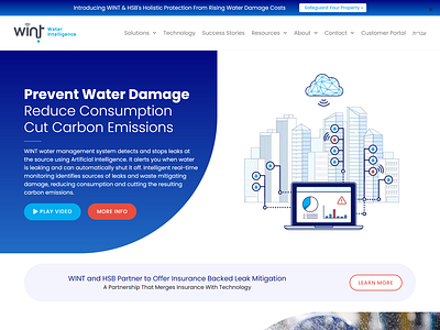 Wint Technology website custom website design elementor elementor pro landing page pro plugin responsive website technology website web design web development website