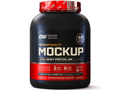 5 lbs Whey Protein Jar Mockup | Vol. C1-Pro amazon mockup graphic design label design label mockup mockup next gen mockup nutrition packaging design packaging mockup premium mockup product design product mockup product rendering protein jar realistic mockup supplement supplement mockup whey protein whey protein jar mockup