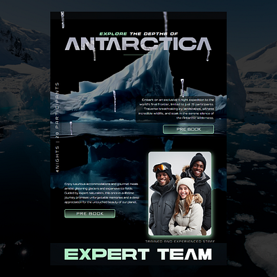 Antarctica Winter Tour Website Landing Page antarctica antarctica website ice berg website modern website snow website tour website winter website wix studio wix website