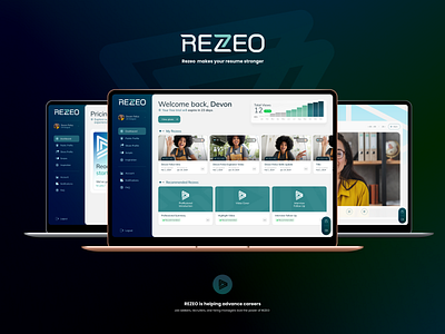 Rezeo Website Dashboard UX/UI Design - Recruitment Firm agency app branding business contract dashboard design freelance interaction interface page recruitment studio ui user interface ux visual web web design website