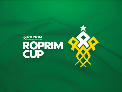 Roprim Cup basketball bold esports green logo minimal simple sports tournament trophy yellow