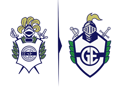 Gimnasia y Esgrima de la Plata Rebrand argentina esgrima futbol knight logo rebrand rebranding redesign shield soccer swords