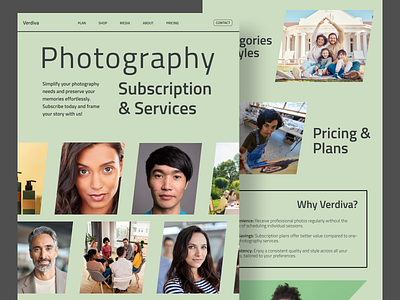 Verdiva Photography Subscription & Services - Web Design graphic design web design