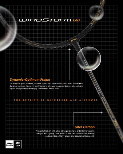 Wind Storm 79gm / Li-Ning branding graphic design poster