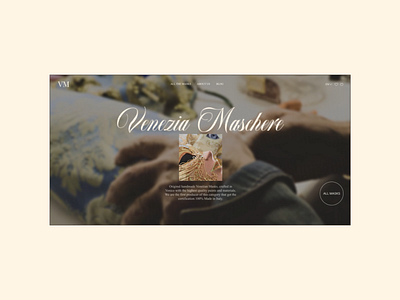 Venezia Maschere. Main page animation motion graphics ui