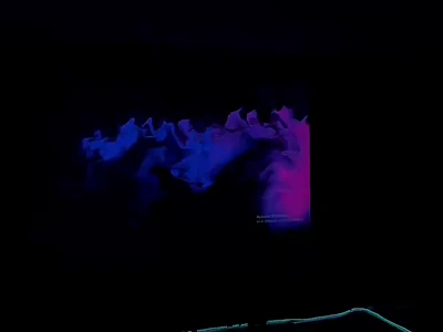 Interactive wall installation using TouchDesigner software interaction design