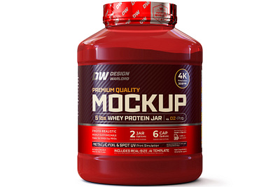 5 lbs Whey Protein Jar Mockup | Vol. D2-Pro amazon mockup graphic design label design label mockup mockup next gen mockup nutrition packaging design packaging mockup premium mockup product design product mockup product rendering protein jar realistic mockup supplement supplement mockup whey protein whey protein jar mockup