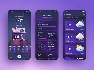 Weather App UI app design ui