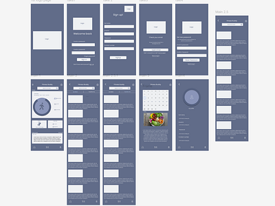 Simple Fitness app Design graphic design ui