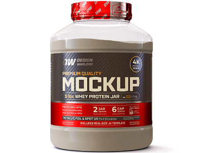 5 lbs Whey Protein Jar Mockup | Vol. D3-Pro amazon mockup graphic design label design label mockup mockup next gen mockup nutrition packaging design packaging mockup premium mockup product design product mockup product rendering protein jar realistic mockup supplement supplement mockup whey protein whey protein jar mockup