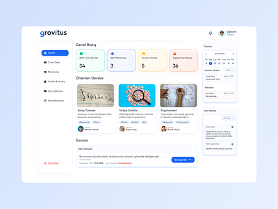 Grovitus - Online Education Platform branding dashboard design dashboard ui e learning platform education platform light mode light mode design logo ui design ui ux design ux design