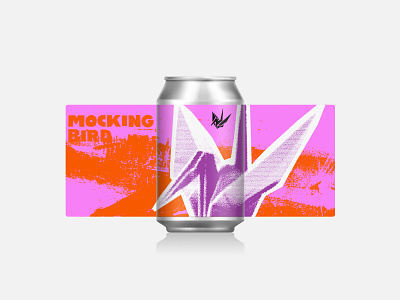 Gritty beer can bird branding design graphic design illustration label lettering logo mockup packaging type typography vector