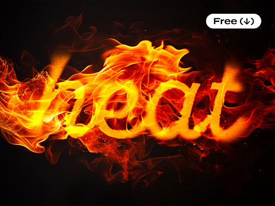 Melting Fire Flames Text Effect burn burning download effect fire flame flames free freebie heat melting photoshop pixelbuddha psd template text