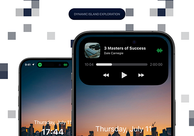 Dynamic Island interaction dynamic island interaction interaction design spotify spotify ios ui uiux design ux