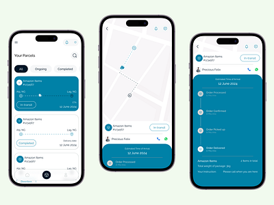 Last-Mile Delivery Tracking App android app delivery delivery app figma foward freight haulage iphone last mile delivery logistics map mobile app modern pickup rider tracking ui ux