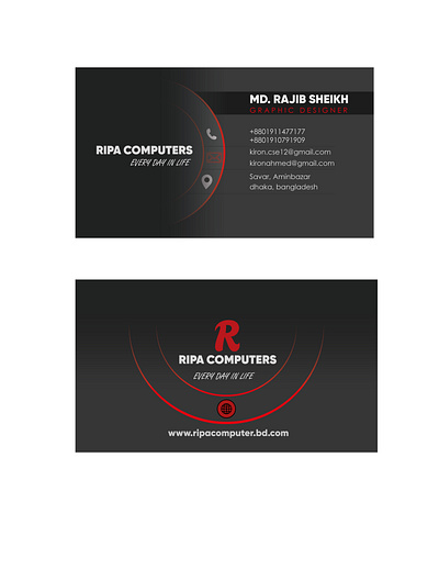 Modern Business Card Design branding business card design graphic design illustration vector