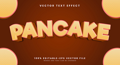Pancake 3d editable text style Template cracker