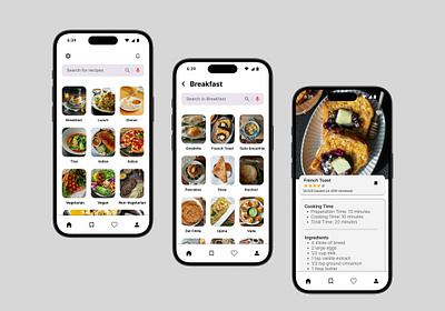 Daily UI #40: Recipe/Food Order App dailyui design figma typography ui ux