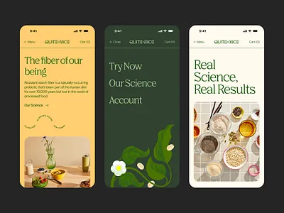 Quite Nice - Mobile branding breakfast design ecommerce elegant food green health healthy hero home homepage illustration medicine mobile modern pdp shop type ui