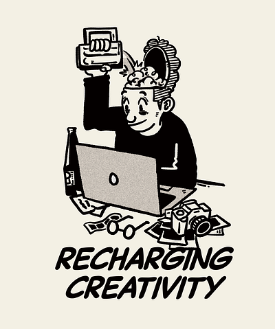 recharging creativity graphic design illustration