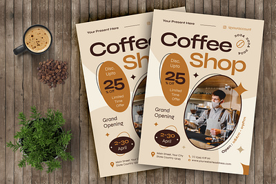 Coffee Shop Flyer coffee shop design drink poster flyer flyer design graphic design