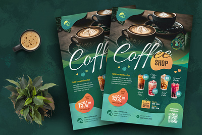 Coffee Shop Flyer coffee shop design flyer flyer design graphic design print design print template