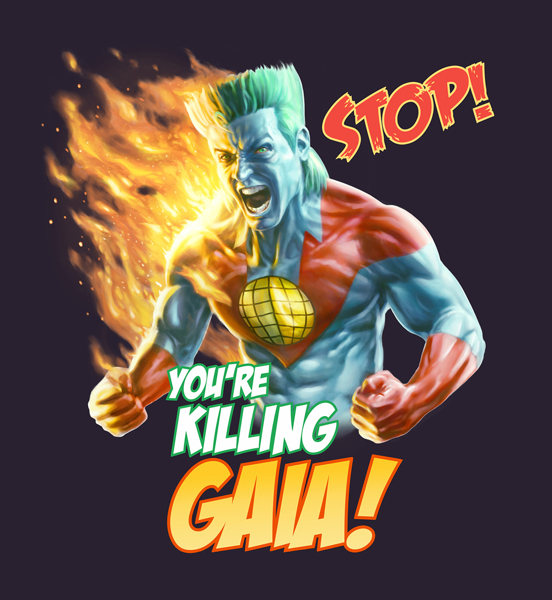 Captain Planet in the 21st Century captain planet earth tshirt