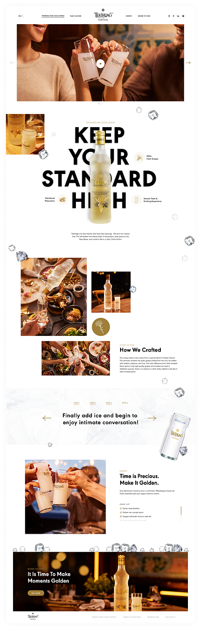 Tekirdağ Raki Gold Series drink responsive tekirdag ui uidesign ux websitedesign