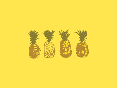 Organic pineapples branding design doodle drawing exotic fruit fruits hand drawn icon icons illustration logo organic packaging pastel pineapple pineapples symbol vector