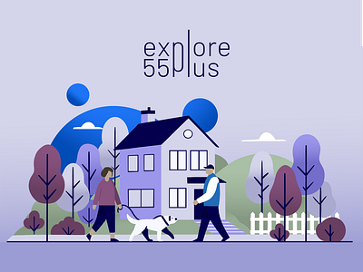 Explore55Plus Masthead Design branding design dribbble explore55plus graphic design illustration masthead masthead design