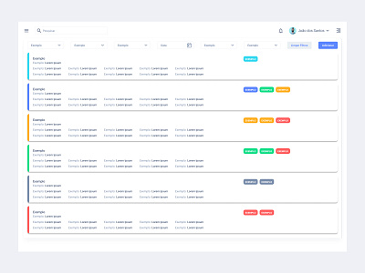 SaaS Information Management color coded tags data organization filters information management saas system tags ui ux