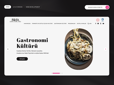 IWSA UI/UX Design design drink figma gastronomy graphic design ui uiuxdesign ux website