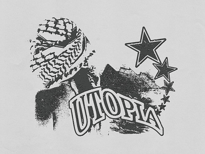 UTOPIA STREETWEAR PRINT // GRUNGE* 2024 branding design graphic design grunge mpdern print retro streetwear t shirt