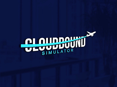 CloudBound Simulator (Logo design and visuals ) adobe illustrator adobe photoshop airplane logo airplane simulator logo brand style guide branding design gaming logo graphic design logo logo design