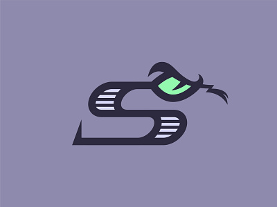 Snake Eyes Software ai black branding cobra design digital engineering eye green italic logo monogram s security snake software