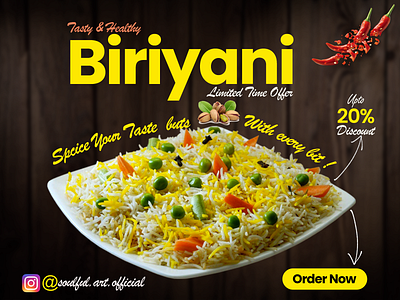 Veg Biriyani 3d animation branding graphic design logo motion graphics ui