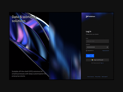 Login screen (Dark) figma ibm login ui