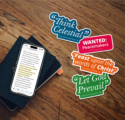 Gospel Library sticker pack concept christian graphic design quotes stickers