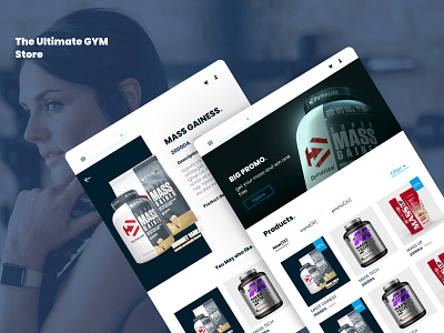 GYM Store Web Design design girls gym store strong ui ux web