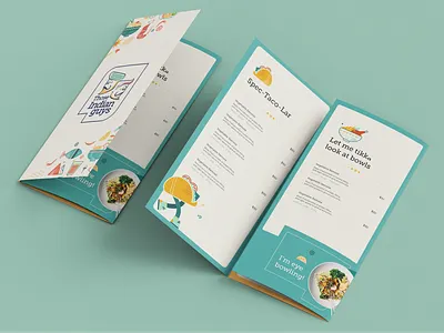 Those Indian Guys - Menu Design branding food graphic design iconography icons india indian food layout menu menu design packaging print restaurant snacks visual